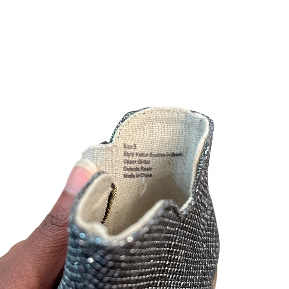 Joyfolie Kaitlyn Booties Black Glitter Size 3